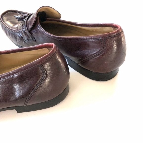 Bostonian Brown Burgundy Leather Tassel Loafers